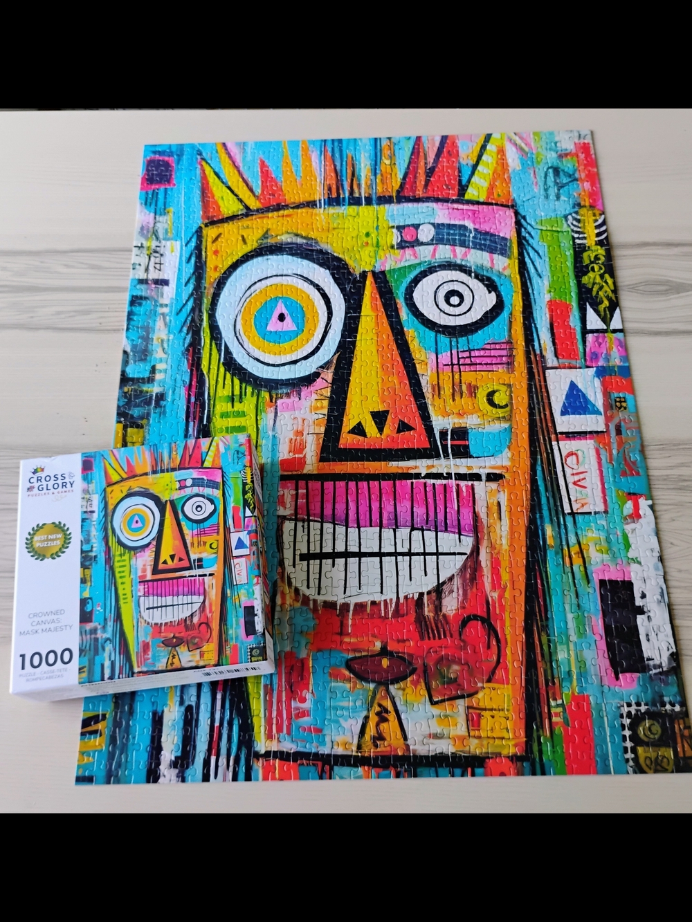 Cross & Glory Colorful Crown mask Puzzle  - Multi-Color